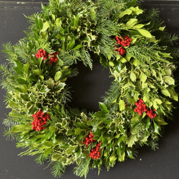 Holly & Greens Wreath
